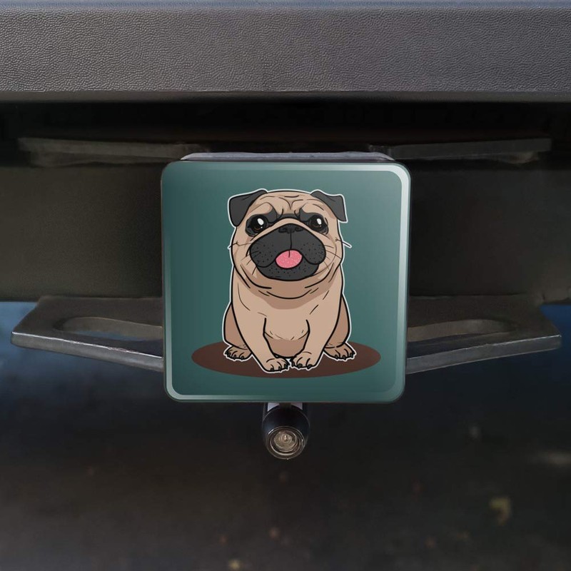 GRAPHICS & MORE Pug Sticking Out Tongue Tow Trailer Hitch