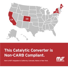 MagnaFlow Catalytic Converter 99105HM: 2.25"/2.25" Inlet/Outlet, HM Grade, Universal Fit (EPA Compliant)