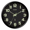 Sharp Sharp Glow in The Dark Atomic Analog Wall Clock