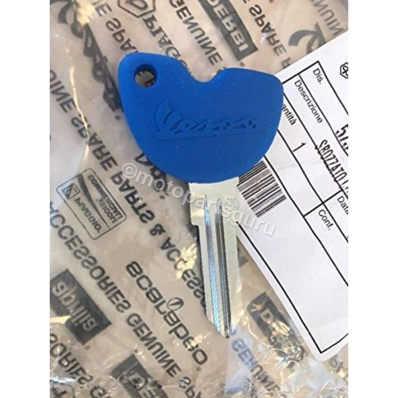 Vespa OEM Vespa blue blank slave key Ignition Fork Seat
