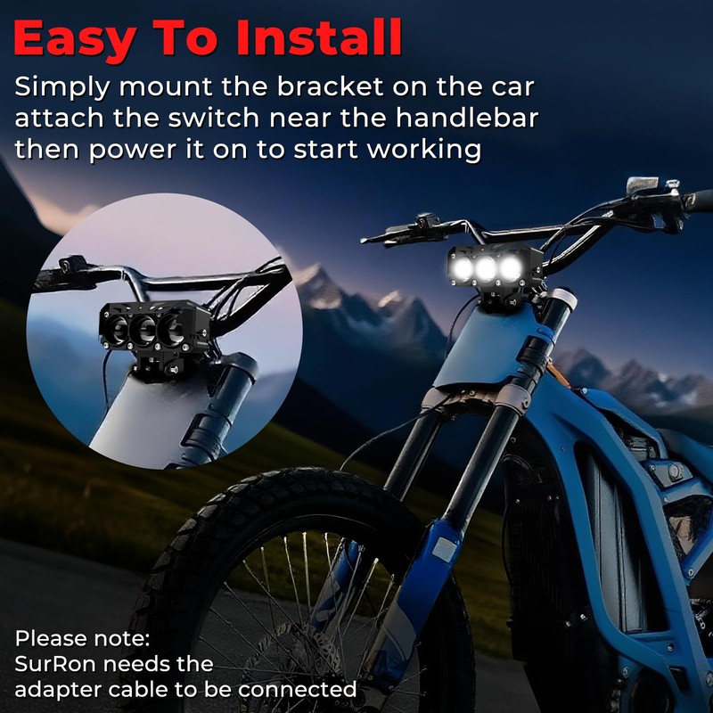 Aluminum Dirtbike Headlight Kit for Sur-Ron Segway X260 Talaria Sting