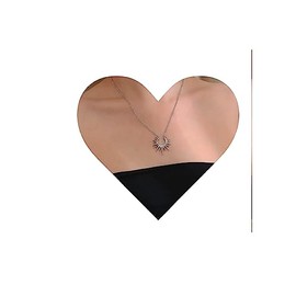 Allereya Vintage Sunburst Pendant Necklace Hollow Sunburst Necklace Open Sunburst Necklace Moonstone Gold Sun Necklace Jewellery for Women and Girls (Gold)