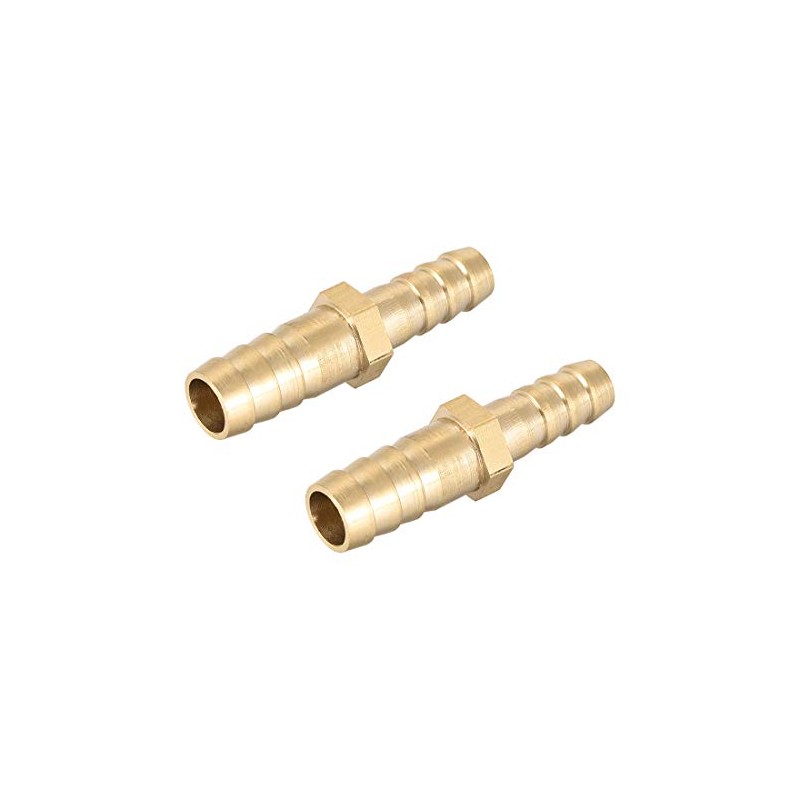 sourcing map Hose ID Brass Reducer Barb Hose Connection Adapter