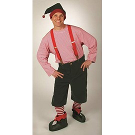 Costume SuperCenter 5 Piece Green Red and White Workshop Elf Suit – Size Adult Large