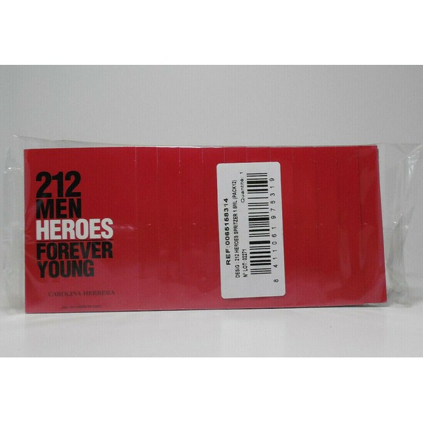 212 Heroes Forever Young by Carolina Herrera for Men - 1.5 ml EDT Spray vial(12)