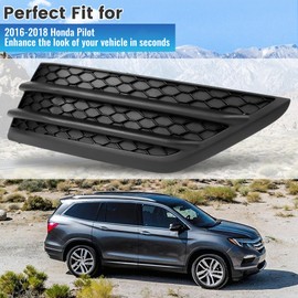 TUOSTPY Fog Light Cover Compatible with 2016-2018 Honda Pilot – Outer Right Passenger Side Fog Lamp Bezel Grille – Replaces 71107TG7A00, HO1038130