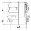1 piece M32 x 1.5 (brass metal) cable gland /