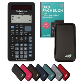 Calcuso Standard Package Black with Calculator TI-30X Pro Mathprint