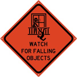Toothsome Studios Watch for Falling Objects - Placa decorativa para pared (30,5 x 30,5 cm)