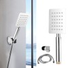G1/2in Thread Handheld Shower Head High Pressure Square Shower Sprayer