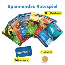 Skillmatics Card Game – 10 Times May You Guess Mega Pack World of Animals, Gifts for Children from 6 Years, Great Fun for Holidays and Game Evenings with the Family