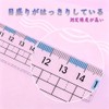 YUKATELA 透明プラスチック 15cm 定規 ピンク・水色 2 本入 波線付き小学生向け文房具