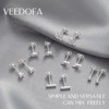 VEEDOFA Silver Stud Earrings for Women, Hypoallergenic 925 Sterling Sliver