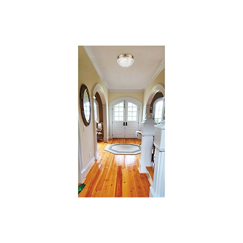 Westinghouse 6661000 2lite Ab Clear Faceted Glass White