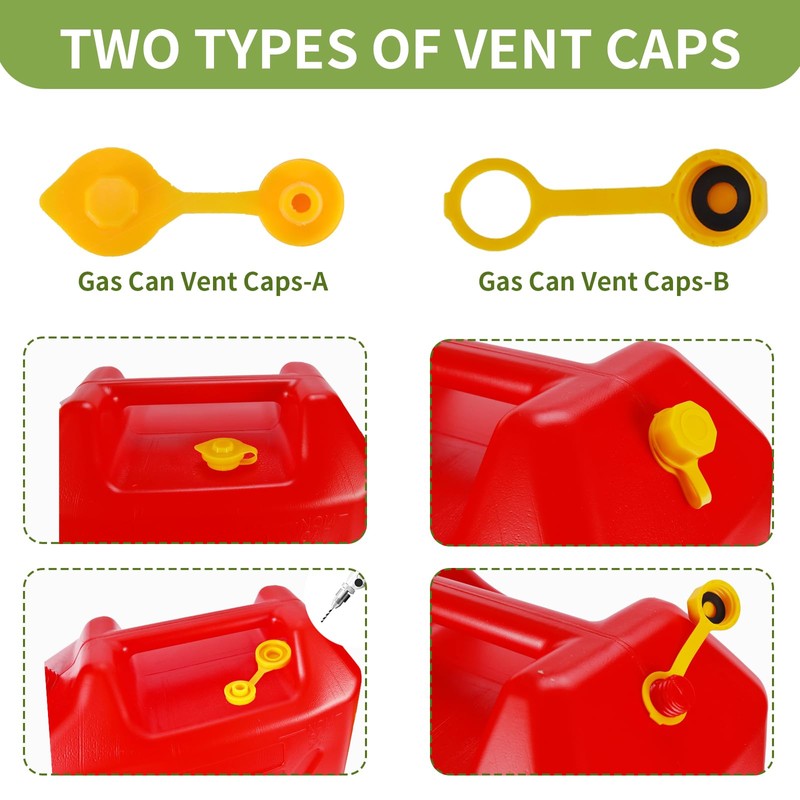 Gas Can Spout Replacement, 5-Kit Gas Can Nozzles Old Style