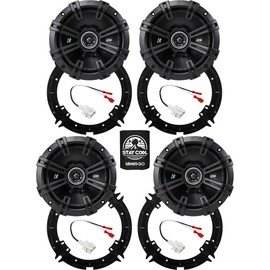 KICKER Speakers 6.75 inch for Kia Soul 2020-20245 Upgrade Kit - 4 Pack of DS Series with Adapters and Harness, Coaxial 6 3/4 Car Audio Front and Rear Door Speaker DSC6704, 43DSC6704