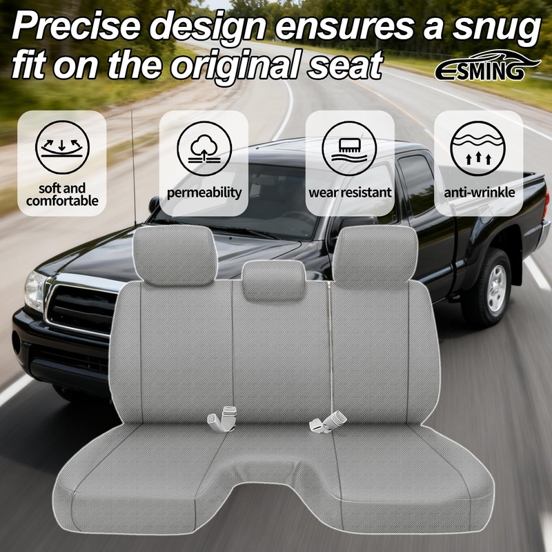 ESMING Front Bench Seat Covers for Toyota Tacoma seat Covers