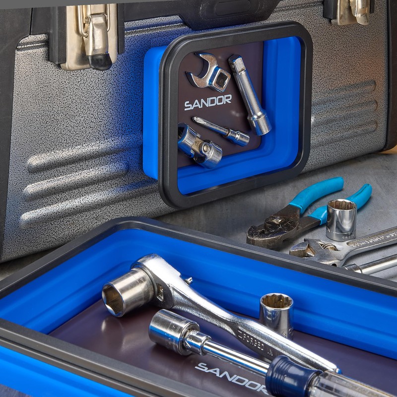 Collapsible Magnetic Parts Tray Set - 3 Different Size Tool