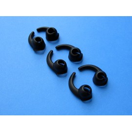 6pcs: 3 Pairs S/M/L (BK) Left and Right Side Enhanced Fit Stabilizers Helper Eartips Compatible with Jaybird X2 Earphones Headphones