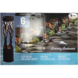 Tommy Bahama 12-Lumen Solar Bollard Light with Tree Design LED 6-Pack