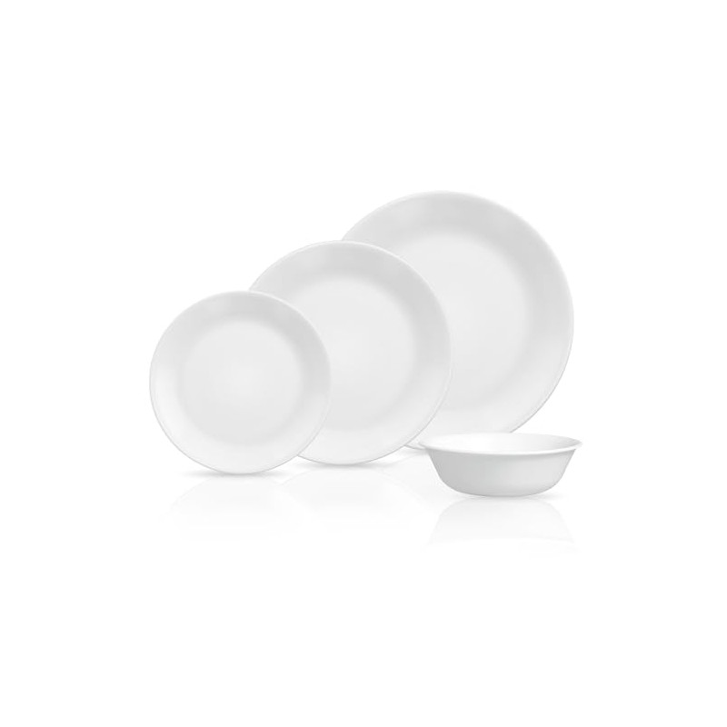 Corelle Vitrelle 8-Piece Service for 2 Dinnerware Set, Triple Layer