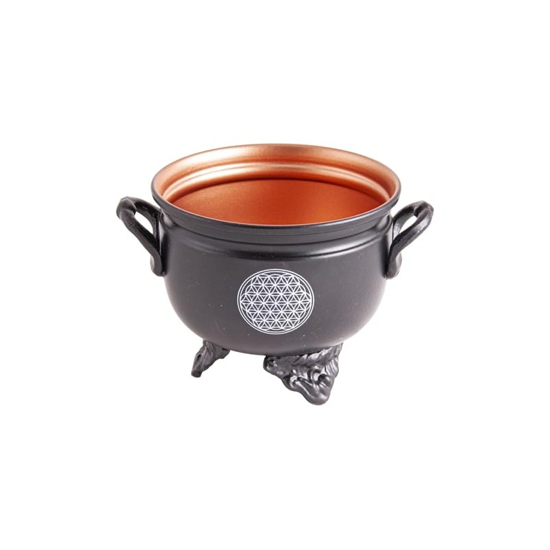 Incense Burner - Caldron Flower of Life - Iron with