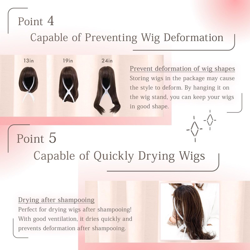 LINEASTORIA Wig Stand - Compact and easy to carry -