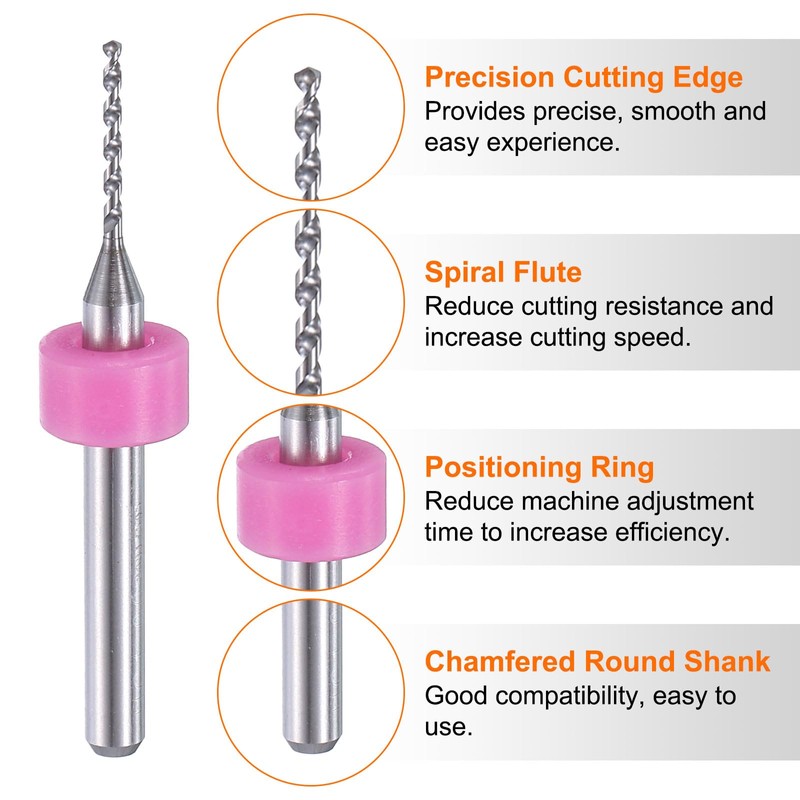 sourcing map 3 Set (30pcs) PCB Drill Bit Set 1/8"