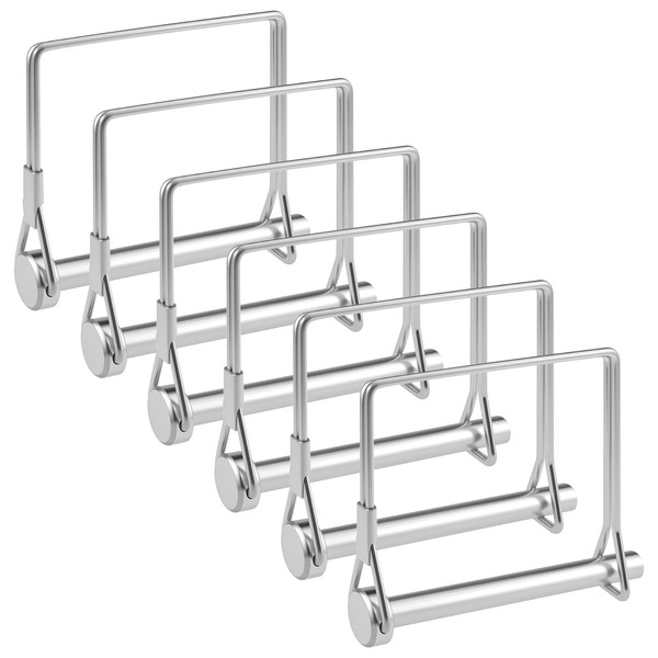 6 Pack Square Pto Shaft Locking Pin, 1/4" x 3.15"