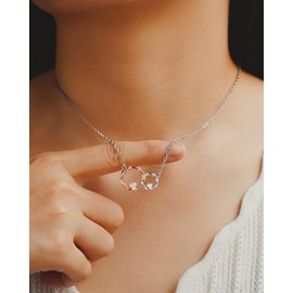 HGDEER Mom Daughter Birthday Gifts, Birthday Christmas Valentines Mothers Day Gifts for Moms Daughters Mother Necklace Jewelry Present Stocking Stuffers For Moms Interlocking Circles Necklaces