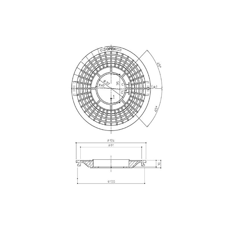 TOTO Parts EKA24044 Drain Hair Catcher Drain Around Parts