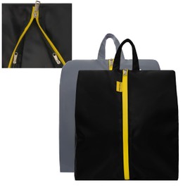 Shoe Travel Bag with Inner Pockets - Universal Water Resistant Shoe Carrier Storage Cube Pouch with Zipper & Handle - Portable Shoe Bag for Gym, Traveling, Dance, Cross Country - Black & Grey