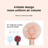 Handheld Electric Fan 4‑Blade 3‑Speed Adjustable USB Rechargeable Cooling Tool