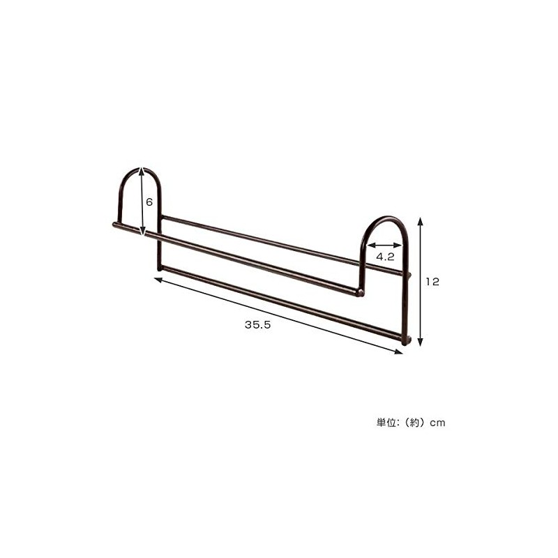 Hangers, Clothes Storage Up Hangers, Set of 2 (Brown)