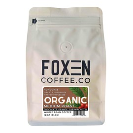 Foxen Coffee Organic, Whole Bean, Medium Roast, 12 ounce