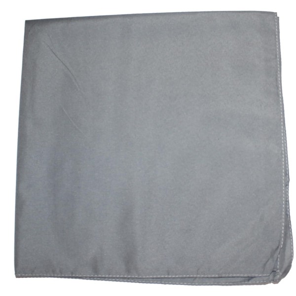 Mechaly Set of 3 Solid 100% Polyester Unisex Bandanas Gray
