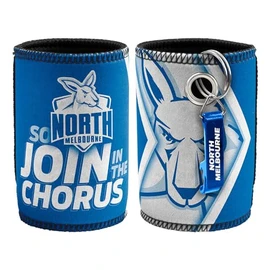 North Melbourne Kangaroos AFL Footy Stubby Holder Can Cooler with Bottle Opener