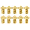 Aokin 10 Pcs Extruder Nozzles 3D Printer Brass Nozzles for E3D V5 V6 0.4mm for 1.75mm Filament 3D Printer