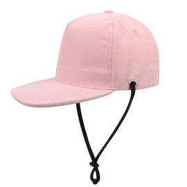 AIDIER Kids Ponytail Baseball Cap with Chin Strap 3-10 Years Boys Girls Adjustable Snapback Caps Child UV Sun Protection Hat Summer Sports Sun Hats Pink