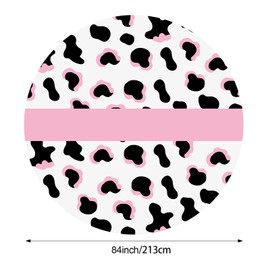 Oudain 12 Pcs Cow Print Tablecloth 84 Inch Washable Round Tablecloth Bulk Plastic Cow Print Table Cover Stain Resistant Disposable Table Cloths for Picnic Camping Western Party Decorations