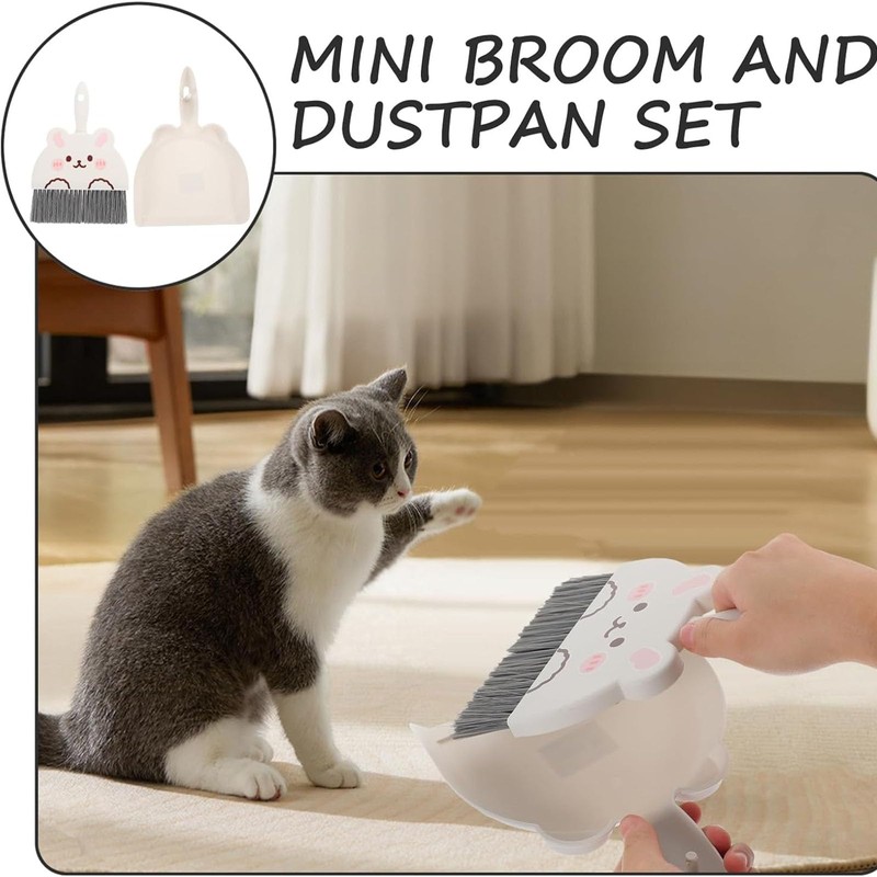 2PCS Mini Dustpan and Brush, Small Dustpan and Brush, Small