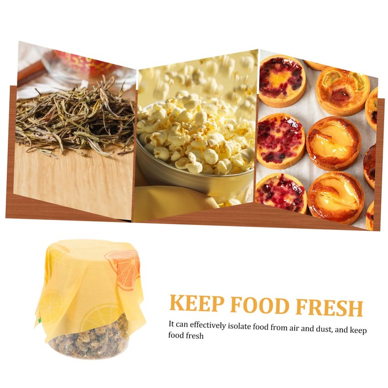Baluue 3pcs Reusable Beeswax Wraps for Food Storage Organic Biodegradable