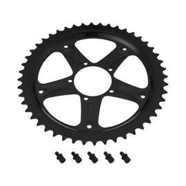 LT Easiyl 1 Stück 48T Elektro-Fahrrad-Motor-Kettenblatt Stahl Mittelantrieb Kettenblatt Ersatz BBS01B BBS02B für E-Trekking-Bike E-City-Bike Schwarz