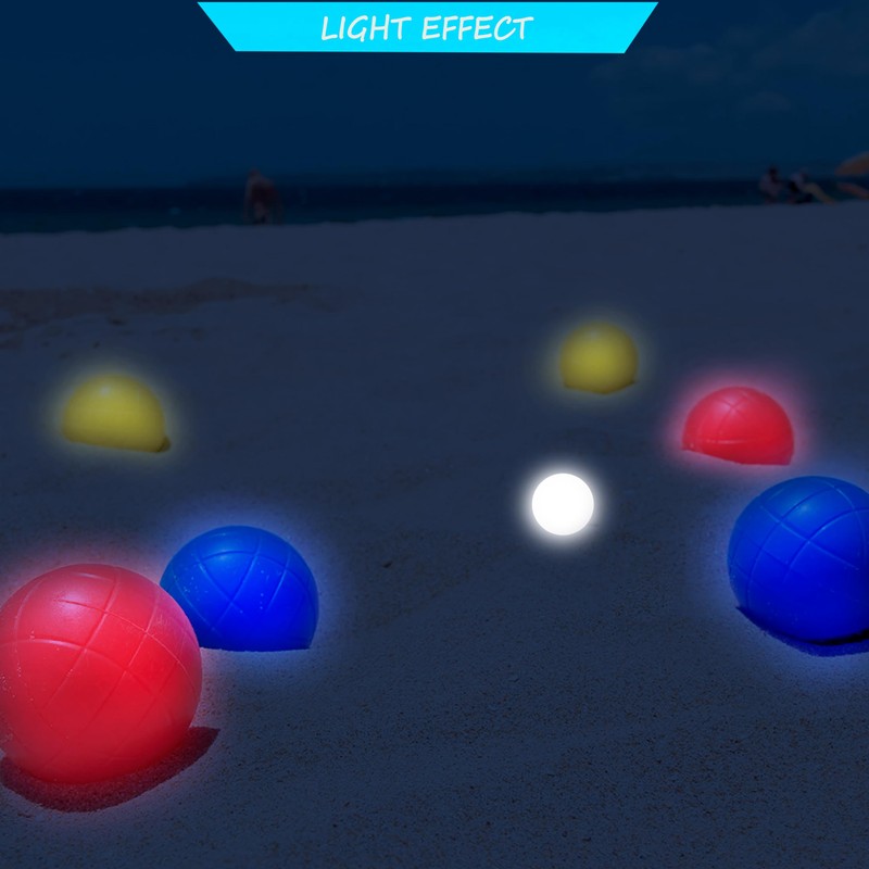 OUTOSS-LED Pallino for Light Up Bocce Ball Game,Size-50mm (2In.),Including Measuring