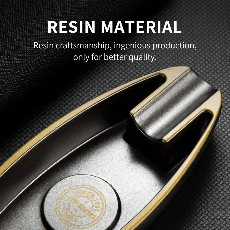 CIGARLOONG Cigar Ashtray Plastic Desktop Cigar Holder Holds 2 Cigars