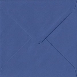 Iris Blue S6 130mm x 130mm Gummed Small Square Colour Envelopes 100gsm (Pack of 100)