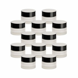Gouveo Set of 12 Empty Cream Jars, Including Twist lid, cream tin, container, jar, mini jar.