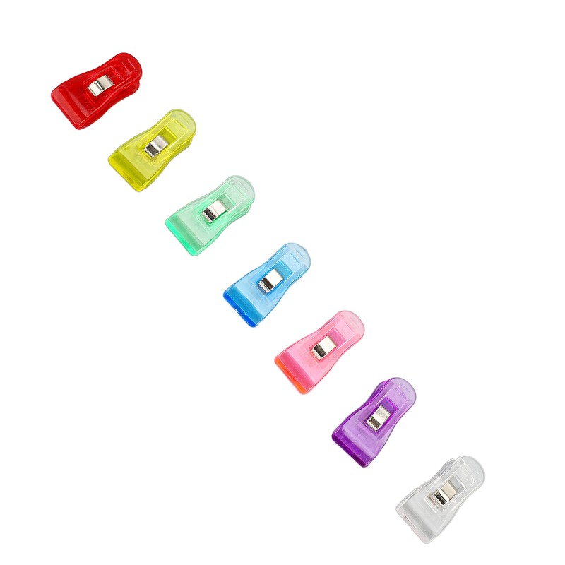 100 Pcs Plastic Clip Colorful Clear Clothespins Photos Crafts Memos