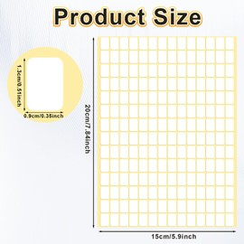 2940PCS Matte White Labels Stickers 0.5" x 0.3" Small Blank Labels Removable Price Stickers to Write On Sticky Name Tags for Jar Diamond Art Boxes Folder Envelope Office Kitchen (13 X 9 mm)