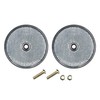 Set of 2 Reflectors Round White 70 mm Diameter Rear